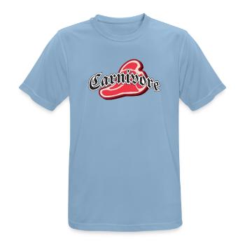 Carnivore - Fleischfresser - Beef - Steak - Männer T-Shirt atmungsaktiv - Himmelblau - Vorne - AI Model Male 185 dark (185cm)
