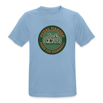 Pedal Harder – Ausdauer-Radsportabzeichen - Männer T-Shirt atmungsaktiv - Himmelblau - Vorne - AI Model Male 185 dark (185cm)