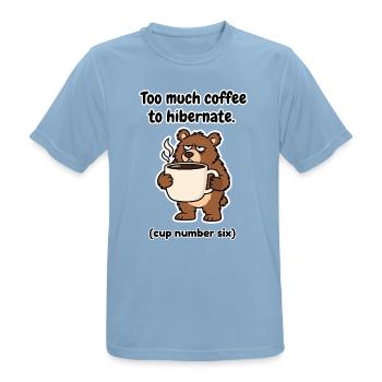 Finnischer Kaffeebär Winterschlaf - Männer T-Shirt atmungsaktiv - Himmelblau - Vorne - AI Model Male 185 dark (185cm)