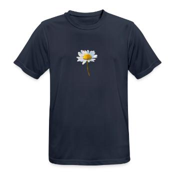 Margeriten Margerite Gänseblümchen - Männer T-Shirt atmungsaktiv - Dunkelnavy - Vorne - AI Model Male 178 light (178cm)