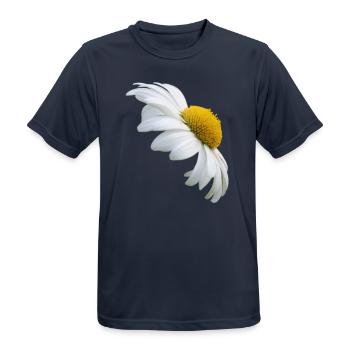 Margeriten Margerite weiße Blume Gänseblume - Männer T-Shirt atmungsaktiv - Dunkelnavy - Vorne - AI Model Male 178 light (178cm)