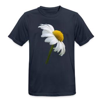 Margerite Gänseblume - Männer T-Shirt atmungsaktiv - Dunkelnavy - Vorne - AI Model Male 178 light (178cm)