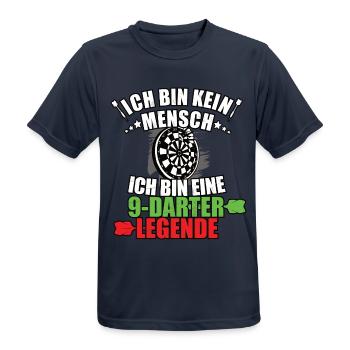 9Darter Legende - Männer T-Shirt atmungsaktiv - Dunkelnavy - Vorne - AI Model Male 178 light (178cm)