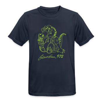 Georges Basic Apfelgrün - Männer T-Shirt atmungsaktiv - Dunkelnavy - Vorne - AI Model Male 178 light (178cm)