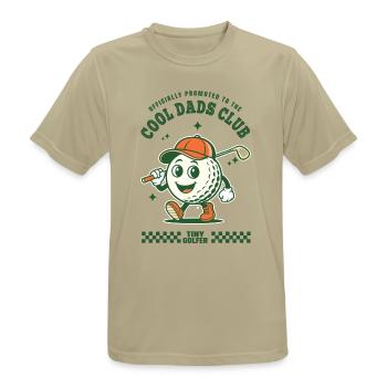 Golf-Papa-Sohn-Duo - Männer T-Shirt atmungsaktiv - Sandbeige - Vorne - AI Model Male 185 dark (185cm)