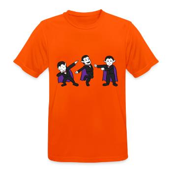 Dancing Vampire - Männer T-Shirt atmungsaktiv - Neonorange - Vorne - AI Model Male 185 dark (185cm)