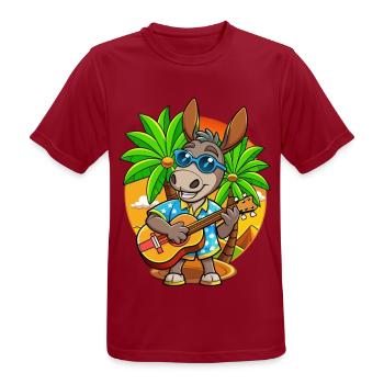 Lustige Esel Cartoon Sommer Strand Sonnenbrille - Männer T-Shirt atmungsaktiv - Dunkelrot - Vorne - AI Model Male 178 light (178cm)