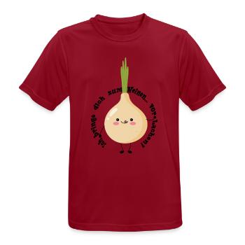 Ich bringe dich zum Weinen... vor Lachen! - Männer T-Shirt atmungsaktiv - Dunkelrot - Vorne - AI Model Male 178 light (178cm)