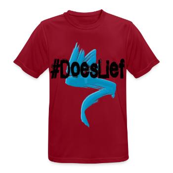Respektiert Relief – drückt dein Herz aus – respektiert - Männer T-Shirt atmungsaktiv - Dunkelrot - Vorne - AI Model Male 178 light (178cm)