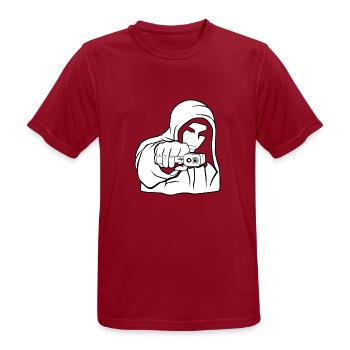 Gangster Gang Bösewicht Straßenbande Streetgang - Männer T-Shirt atmungsaktiv - Dunkelrot - Vorne - AI Model Male 178 light (178cm)