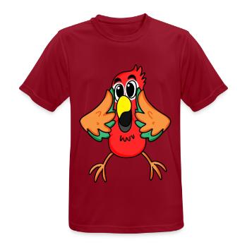 Papagei Dschungel - Männer T-Shirt atmungsaktiv - Dunkelrot - Vorne - AI Model Male 178 light (178cm)