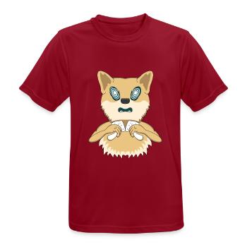 Psy Hund Psytrance Tier Psychedelisch Trip Trippen - Männer T-Shirt atmungsaktiv - Dunkelrot - Vorne - AI Model Male 178 light (178cm)