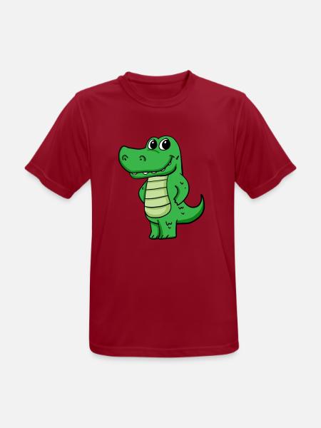 crocodile - Men's Breathable T-Shirt - dark red