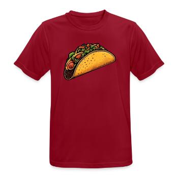 Tacos - Männer T-Shirt atmungsaktiv - Dunkelrot - Vorne - AI Model Male 178 light (178cm)