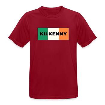 Kilkenny City in irischer Flagge - Männer T-Shirt atmungsaktiv - Dunkelrot - Vorne - AI Model Male 178 light (178cm)