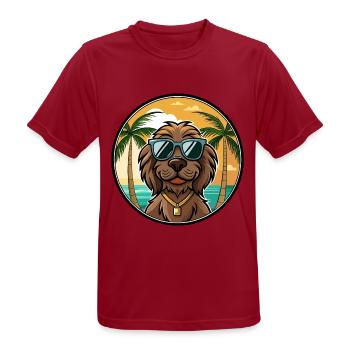 Boykin Spaniel Chien Race Dessin Animé Lunettes De Soleil Plage - T-shirt respirant Homme - rouge foncé - Devant - AI Model Male 178 light (178cm)