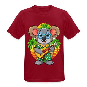 Lustige Koala Sommer Strand Sonnenbrille Hawaiianisch - Männer T-Shirt atmungsaktiv - Dunkelrot - Vorne - AI Model Male 178 light (178cm)