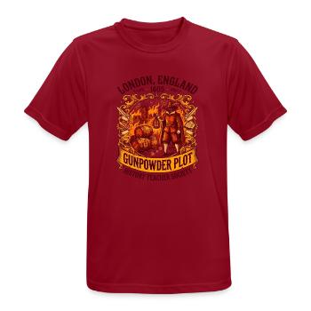 London England 1605 Gunpowder Plot History - Männer T-Shirt atmungsaktiv - Dunkelrot - Vorne - AI Model Male 178 light (178cm)
