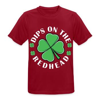 Lustige St. Patricks Irish Dibs Auf Kleeblatt - Männer T-Shirt atmungsaktiv - Dunkelrot - Vorne - AI Model Male 178 light (178cm)