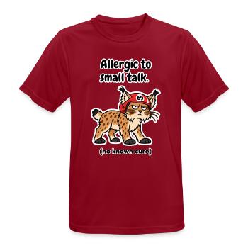 Allergisch gegen Smalltalk Finnland - Männer T-Shirt atmungsaktiv - Dunkelrot - Vorne - AI Model Male 178 light (178cm)
