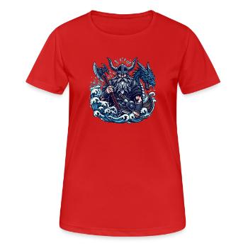 Viking Logo - T-shirt respirant Femme - rouge - Devant - AI Model Female 172 dark (172cm)