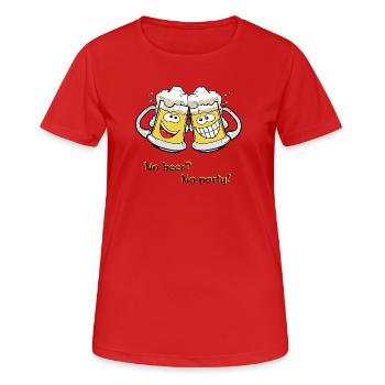 Bierkrüge - Frauen T-Shirt atmungsaktiv - Rot - Vorne - AI Model Female 172 dark (172cm)