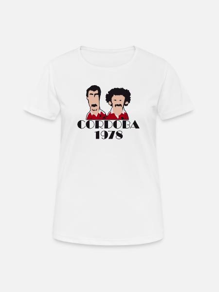 Cordoba 1978 Football Retro Maillot Cadeau - T-shirt respirant Femme - blanc