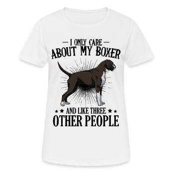 boxer - Women's Breathable T-Shirt - white - Front - AI Model Female 172 dark (172cm)