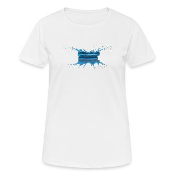 goutte eau - T-shirt respirant Femme - blanc - Devant - AI Model Female 172 dark (172cm)
