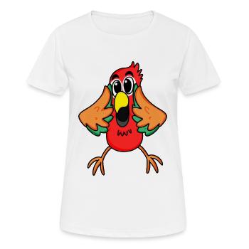 Papagei Dschungel - Frauen T-Shirt atmungsaktiv - Weiß - Vorne - AI Model Female 172 dark (172cm)