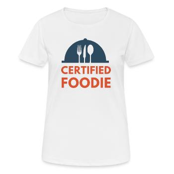 certified food lover Essen Foodie - Frauen T-Shirt atmungsaktiv - Weiß - Vorne - AI Model Female 172 dark (172cm)