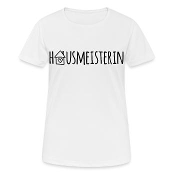 Hausmeisterin - Frauen T-Shirt atmungsaktiv - Weiß - Vorne - AI Model Female 172 dark (172cm)