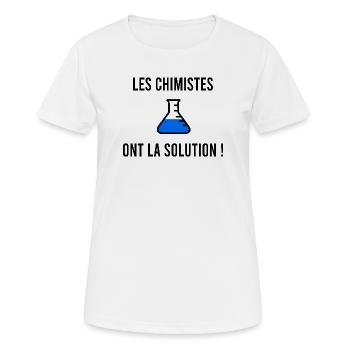 Humor von Chemikern - Frauen T-Shirt atmungsaktiv - Weiß - Vorne - AI Model Female 172 dark (172cm)
