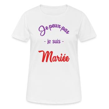 MARIEE. FUTURE MARIEE - T-shirt respirant Femme - blanc - Devant - AI Model Female 172 dark (172cm)