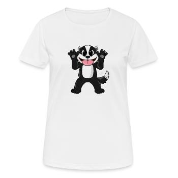 Dachs - Frauen T-Shirt atmungsaktiv - Weiß - Vorne - AI Model Female 172 dark (172cm)