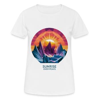 Sunrise Over Peaks - Women's Breathable T-Shirt - white - Front - AI Model Female 172 dark (172cm)