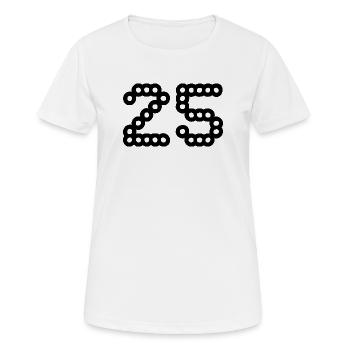 25. 25 YEARS. 25th ANNIVERSARY. 25 YEARS ANNIVERSARY. - Women's Breathable T-Shirt - white - Front - AI Model Female 172 dark (172cm)