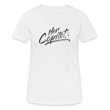 Her Copilot - Women's Breathable T-Shirt - white - Front - AI Model Female 172 dark (172cm)
