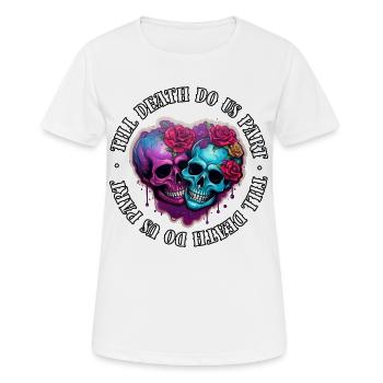 Jusqu’à ce que la mort nous sépare (2) - T-shirt respirant Femme - blanc - Devant - AI Model Female 172 dark (172cm)