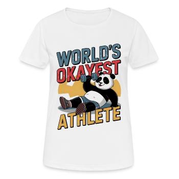 Der okayste Athlet der Welt - Frauen T-Shirt atmungsaktiv - Weiß - Vorne - AI Model Female 172 dark (172cm)