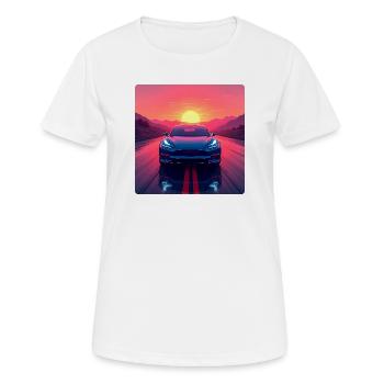 Elektrische Autobahn - Frauen T-Shirt atmungsaktiv - Weiß - Vorne - AI Model Female 172 dark (172cm)