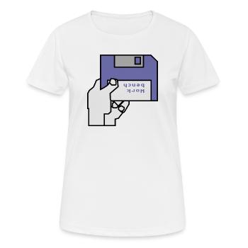 Work bench - Women's Breathable T-Shirt - white - Front - AI Model Female 172 dark (172cm)
