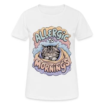 Allergique au matin - T-shirt respirant Femme - blanc - Devant - AI Model Female 172 dark (172cm)