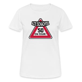 Geburstag Frau Alte Schachtel 50 Birthday - Frauen T-Shirt atmungsaktiv - Weiß - Vorne - AI Model Female 172 dark (172cm)
