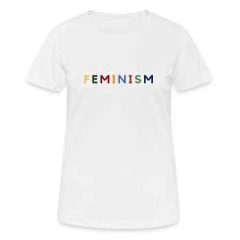 Feminism - Frauen T-Shirt atmungsaktiv - Weiß - Vorne - AI Model Female 172 dark (172cm)