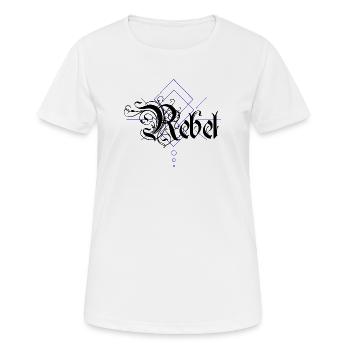 Rebel - T-shirt respirant Femme - blanc - Devant - AI Model Female 172 dark (172cm)