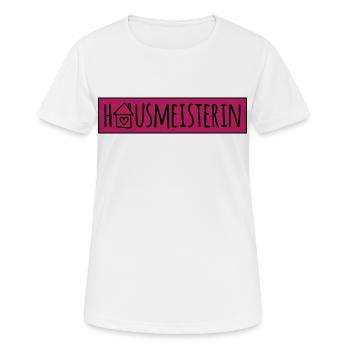 Hausmeisterin - Frauen T-Shirt atmungsaktiv - Weiß - Vorne - AI Model Female 172 dark (172cm)