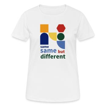 same same but different - Frauen T-Shirt atmungsaktiv - Weiß - Vorne - AI Model Female 172 dark (172cm)