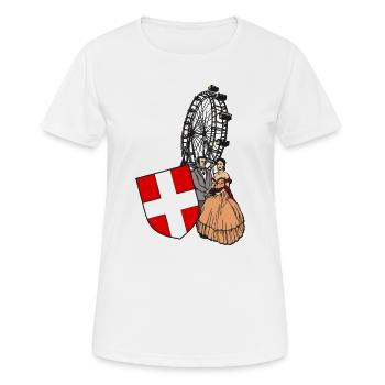 Vienna Panorama - Women's Breathable T-Shirt - white - Front - AI Model Female 172 dark (172cm)
