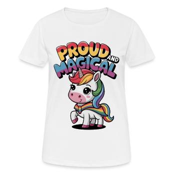 Fier et magique - T-shirt respirant Femme - blanc - Devant - AI Model Female 172 dark (172cm)